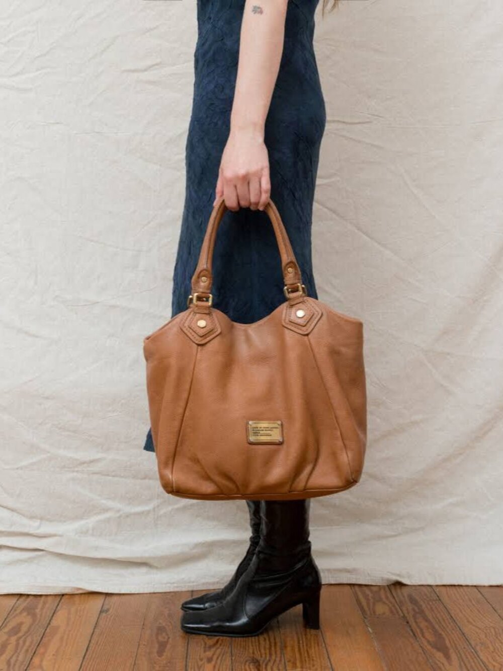 Marc Jacobs Brown Leather Hobo Bag with dust bag